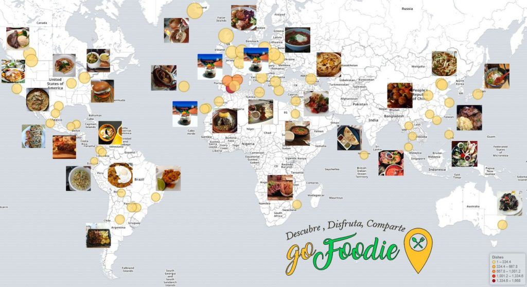 Mapa GoFoodie Internacional